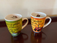 2 Porcelain Mugs - Farmer and Carpenter