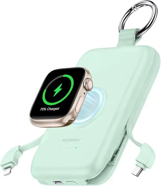 New, RORRY Portable Charger, 10000mAh, For iPhone & Apple Watch, in General Electronics in City of Toronto - Image 3