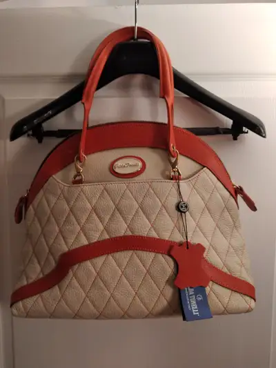 Italian designer genuine leather shoulder bag made in Italy, View more