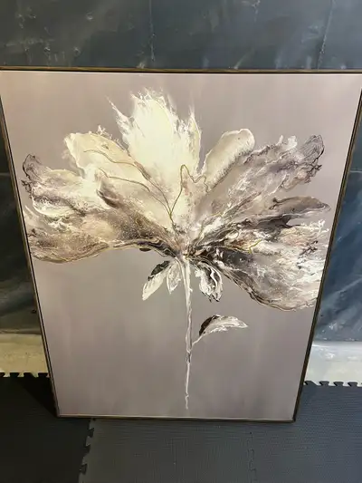 painted wall picture on canvas in a frame, View more