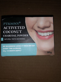 Activated charcoal powder teeth whitening/blanchissement dents
