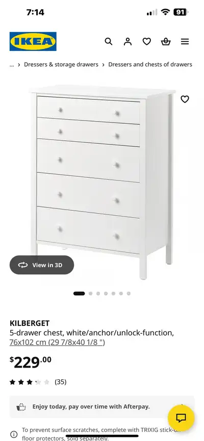 Kilberget dresser Ikea , View more