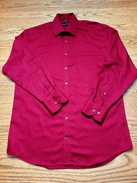 Men's Red Bellissimo Dress Shirt, Size Medium - St.Thomas 