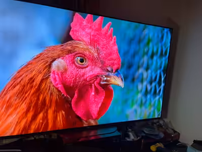 Hi, The tv on sale now is 65 inches 4K smart tv LED. Please contact me FaceTime see it on Iphone oe...
