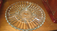 TWO SETS OF DIVIDED LOVELY GLASS PLATTERS
