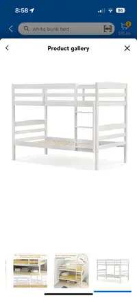 White bunk beds 