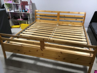 Ikea king bed + wood slats