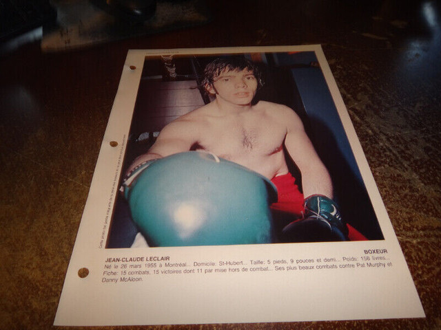 Jean Claude Leclair boxer boxe photo picture dernières heures | Art et  objets de collection | Victoriaville | Kijiji