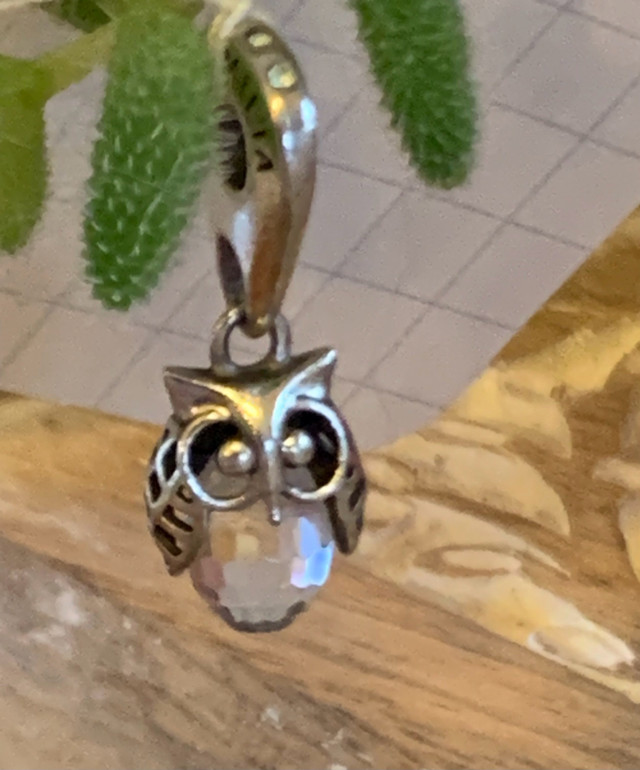 Chamilia "Wise Owl" Swarovski Crystal & Sterling Silver Charm in Jewellery & Watches in Winnipeg - Image 3