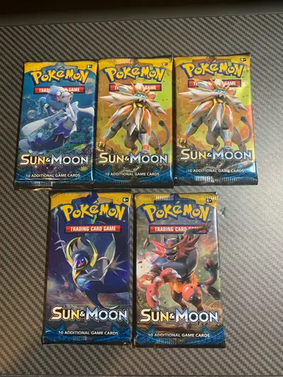 New Sealed Pokemon Sun & Moon Base set Booster packs Pack, View more
