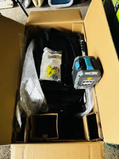 Yardworks lawn mower and dethatcher, View more