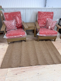 Outdoor patio 3 piece chat set 