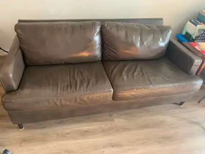 Leather couch, View more