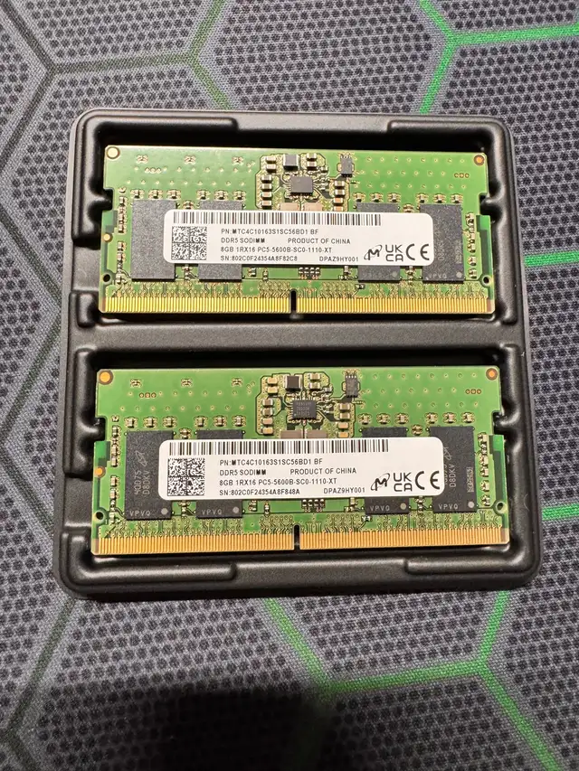 16GB RAM Micron DDR5 SODIMM 5600 (8GBx2)