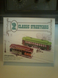2 classic Streetcars (for train sets) NEW in box.