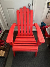 Folding wood Adirondack chair – LIKE NEW!