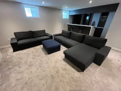 IKEA Kivik Sofa, Loveseat and Footstool with Storage, View more