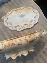 China bridal rose made in Austria covered dish