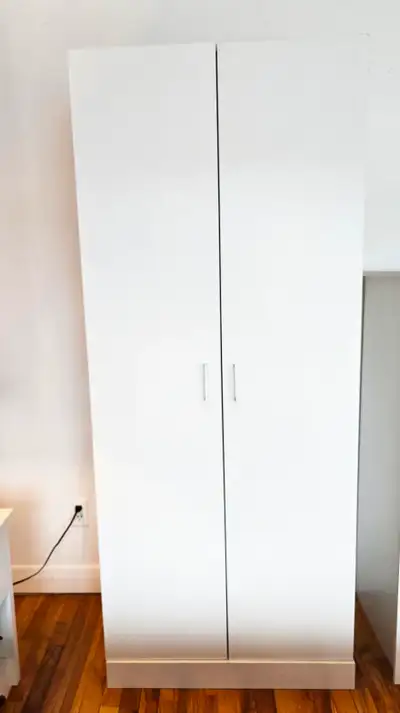 White Portable Wardrobe Closet, View more