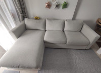 Beige Ikea Finnala sectional couch + loveseat section