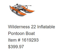 Wilderness 22 Inflatable Pontoon Boat