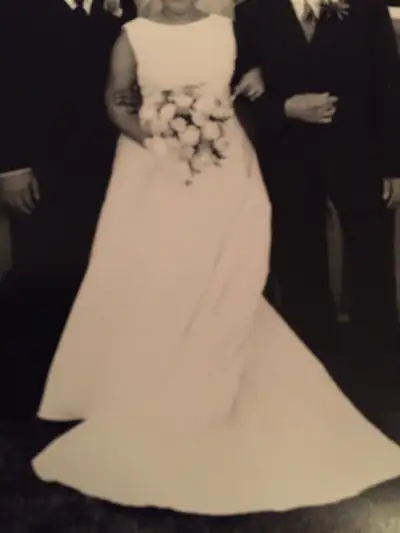 White wedding dress size 18 Alfred Angelo brand Worn once Has been altered to fit someone 5 ft tall...