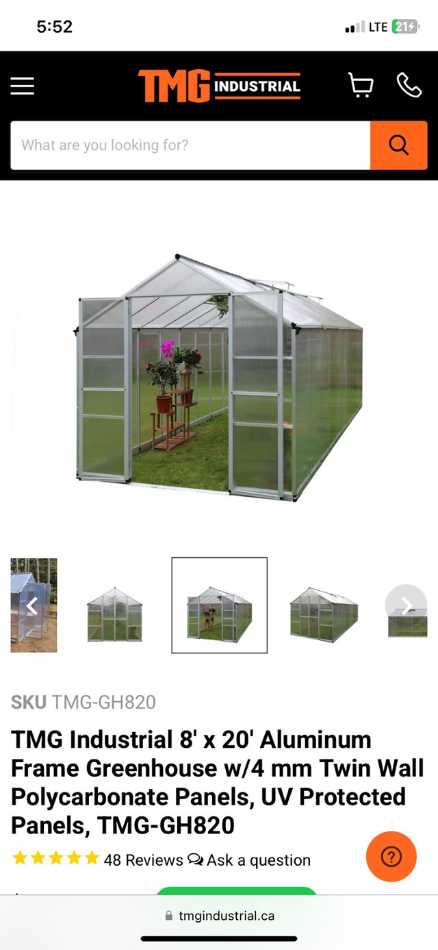Greenhouse 8x20 new in box  in Outdoor Tools & Storage in Thunder Bay