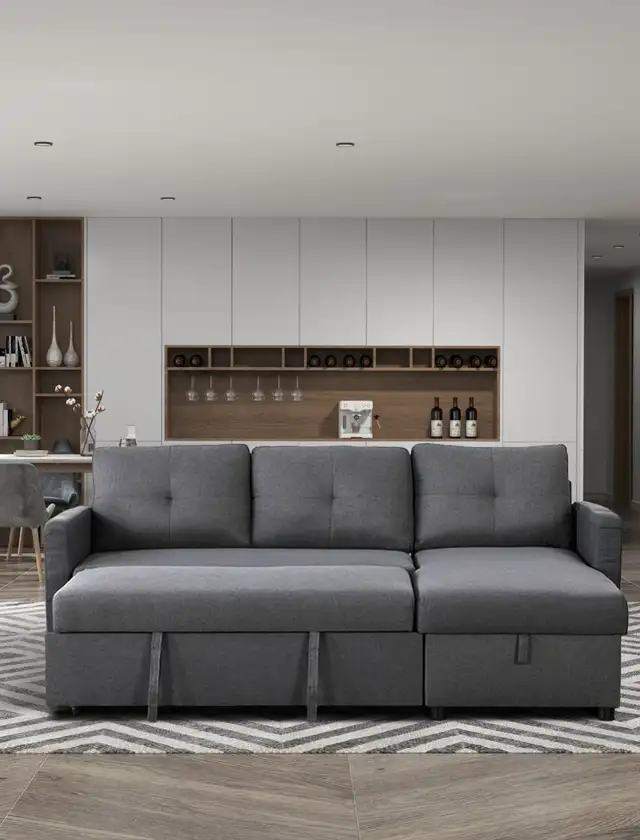 Stylish Double Sofa Bed – Same Day Delivery Available! in Couches & Futons in Vancouver - Image 2