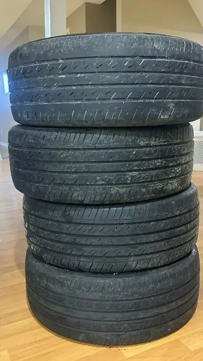 Selling a set of four used tires. They show signs of wear, as you can see in the pictures. They are...