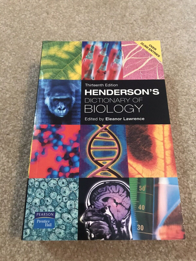 Henderson’s Dictionary of Biology in Textbooks in Mississauga / Peel Region