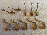 Solid Brass Standard Coat Hooks (Lot 1)