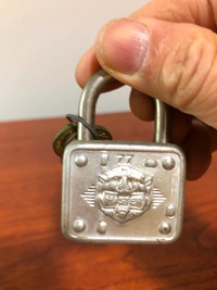 Vintage Master Lock Padlock No.77 with Key
