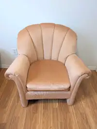 Dusty Pink Art Deco Arm Chair 