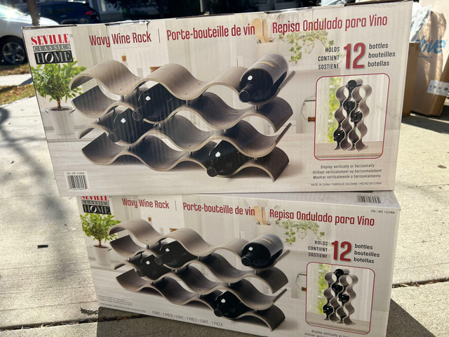 Seville Classics Home 12 Bottle Wavy Wine Rack in Kitchen & Dining Wares in Edmonton