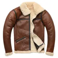 Mens Real Leather Bomber Jacket