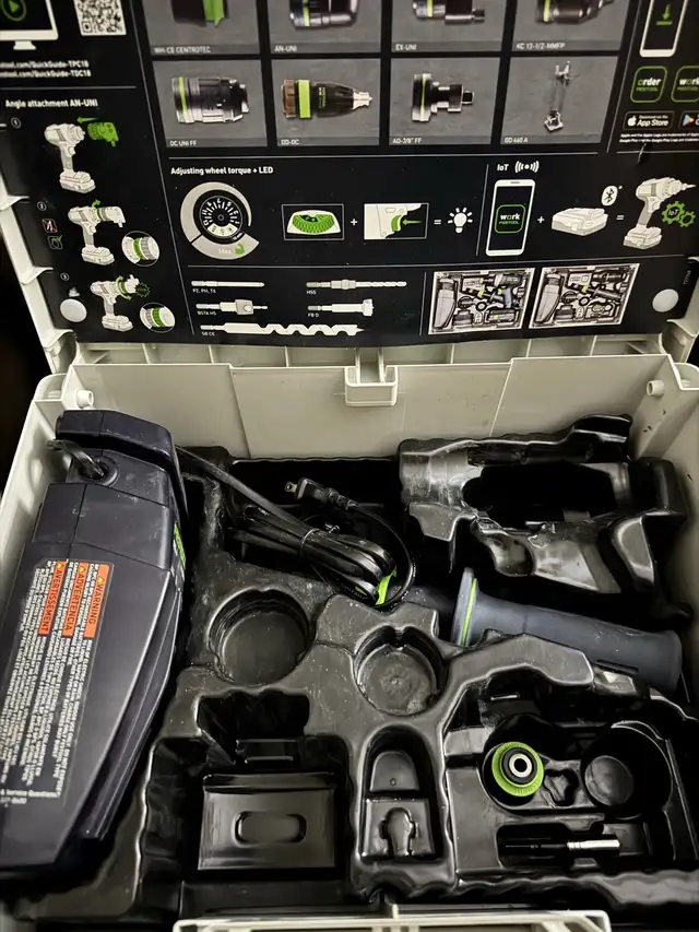 Festool TPC 18/4 and TID 18 with 3 Bluetooth 5.2ah batteries in Power Tools in Oshawa / Durham Region - Image 3