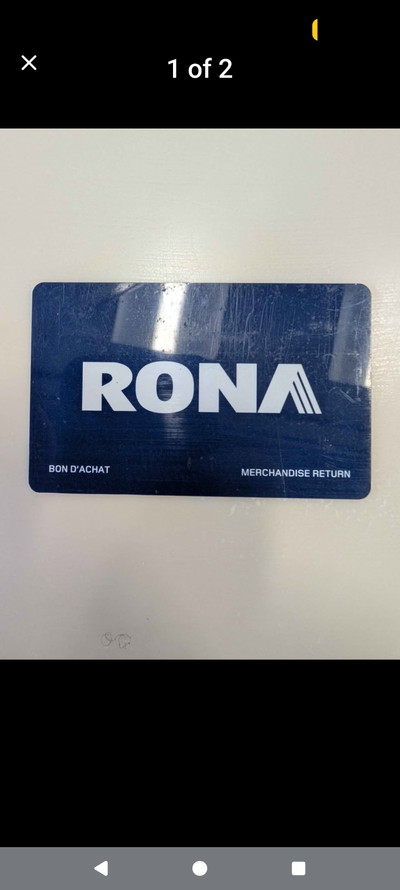 Rona gift card $393.93 for $335, View more