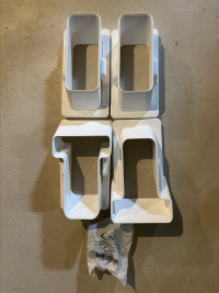 White Vinyl Step Rail Mounting Connectors