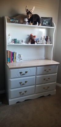 Solid wood dresser and dresser/bookcase set