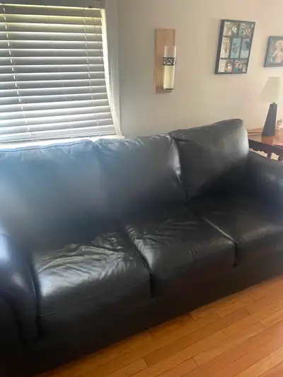 Genuine Leather Couch and Chair, View more
