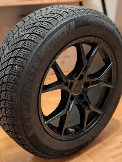 four Michelin x ice snow suv with rims Vulcan black, excellent condition. Michelin 235 60 R 18 x ice...