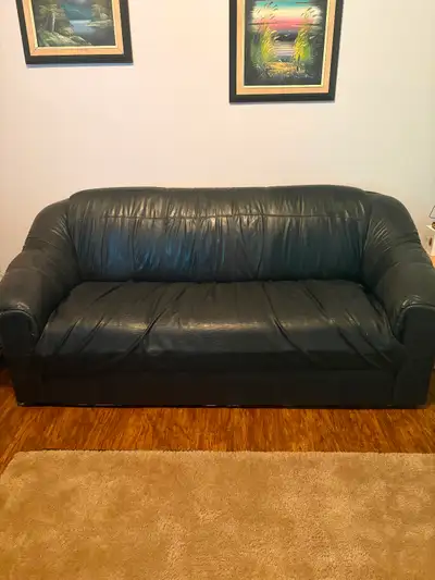 Leather sofa-good condition $100, View more