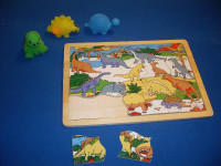 Casse-tête en bois dinosaure et jouets lumineux dinosaures