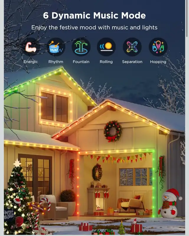 Govee Outdoor Dots String Lights 50ft in Outdoor Lighting in City of Toronto - Image 5