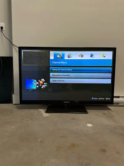 51-inch Samsung plasma television, complete with an Amazon Fire TV Stick for seamless streaming. Thi...