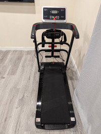 Folding, Space Saving Treadmill with Vibration and weights