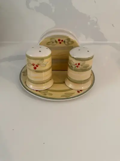 Tabletops Avenue Country Berry Napkin Holder/Trivet/Salt&Pepper, View more