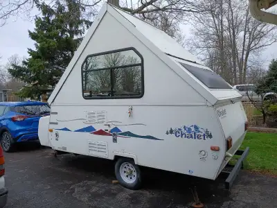 I'm selling a Chalet trailer, perfect for adventurers! This tent trailer is in used condition, ready...