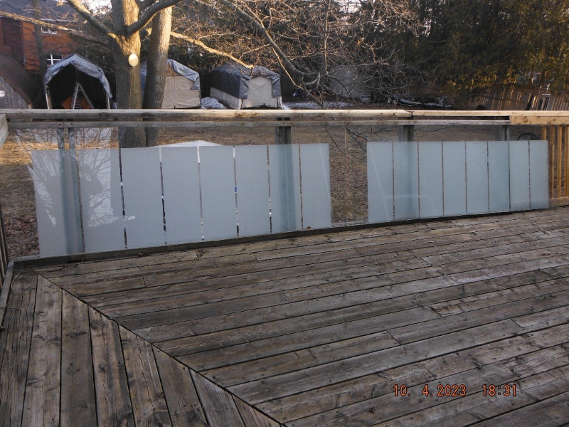 GLASS FOR DECK RAILING ETC. Decks & Fences Barrie Kijiji