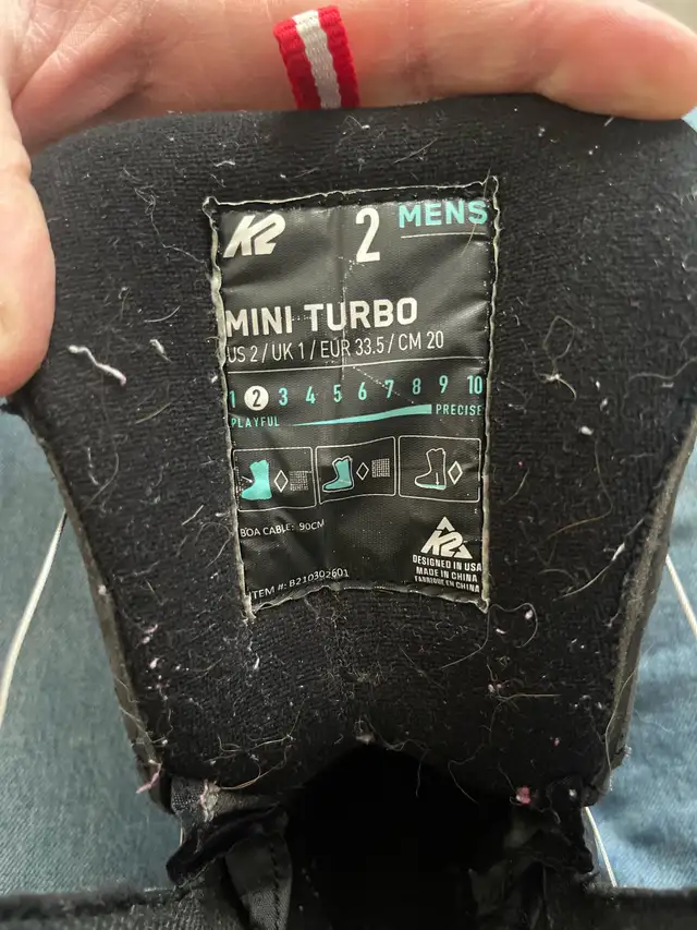 K2 Mini Turbo Snowboard Boots Kids in Snowboard in Calgary - Image 6